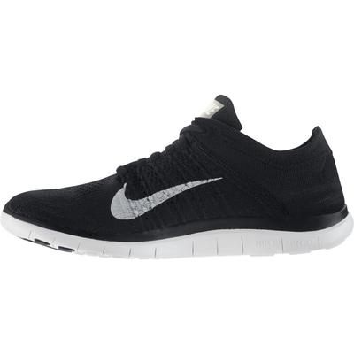 Nike Mens Free 4.0 FlyKnit Running Shoes - Black/White - main image