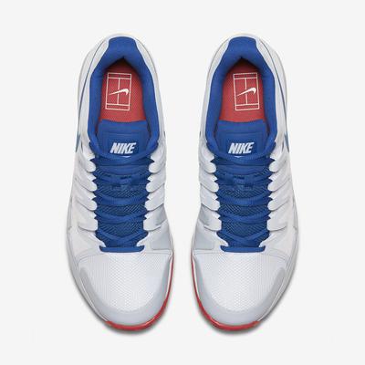 Nike Mens Zoom Vapor 9.5 Tour Tennis Shoes - White/Blue/Red - main image