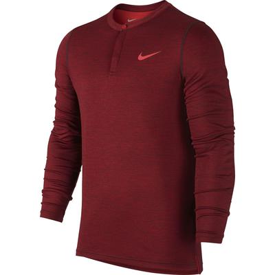 Nike Mens Wool Long-Sleeve Henley Shirt 
