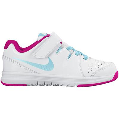 Nike Little Girls Vapor Court Tennis Shoes - White/Vivid Pink - main image