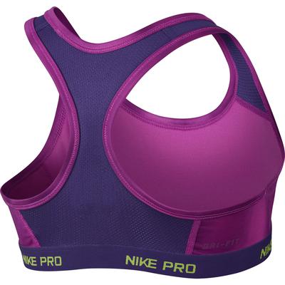 Nike Girls Pro Allover Print Sports Bra - Fuchsia Flash/Court Purple - main image