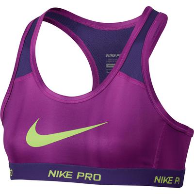 Nike Girls Pro Allover Print Sports Bra - Fuchsia Flash/Court Purple - main image