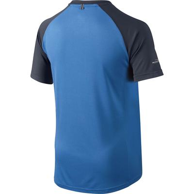 Nike Boys Miler Running SS Crew - Light Photo Blue/Obsidian - main image