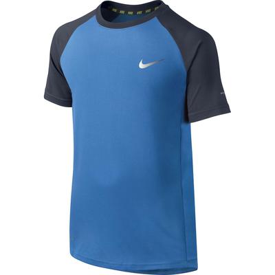 Nike Boys Miler Running SS Crew - Light Photo Blue/Obsidian - main image