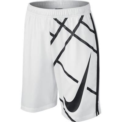 Nike Boys 8 Inch Court GFX Shorts - White/Black - main image