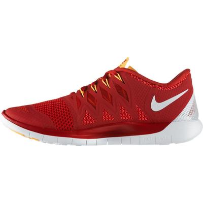 Nike Mens Free 5.0+ Running Shoes - Gym Red/Light Crimson - Tennisnuts.com