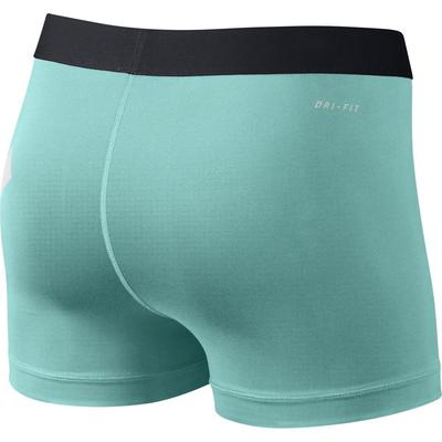 Nike Womens Pro 3" Logo Training Shorts - Light Aqua/Black - main image