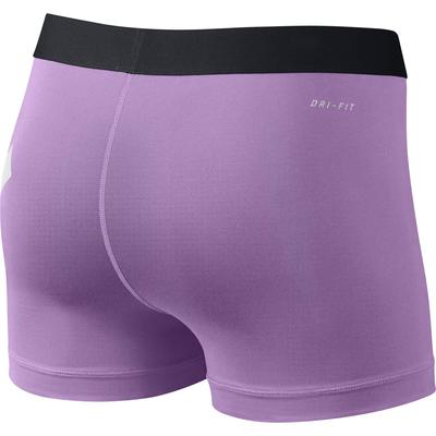 Nike Womens Pro 3 Inch Logo Training Shorts - Violet Shock/Black - main image