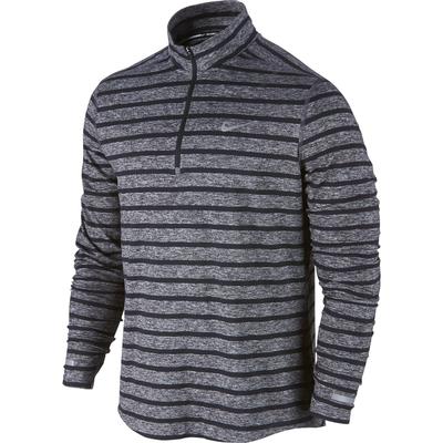 Nike Mens Dri-FIT Element Stripe Half-Zip Top - Black/Grey - main image