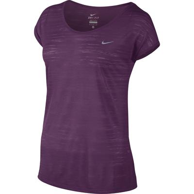 Nike Womens Dri-FIT Cool Breeze Running Top - Mulberry - main image