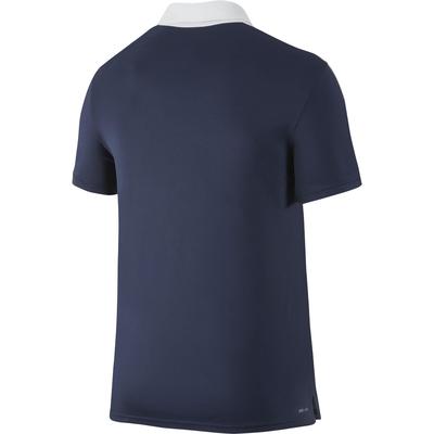 Nike Mens Team Court Polo - Midnight Navy/White/Bright Mandarin - main image