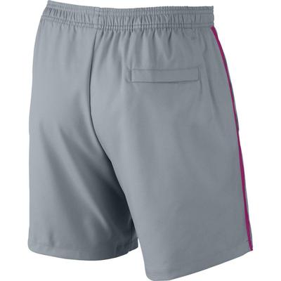 Nike Mens Court 7" Woven Shorts - Grey/Fireberry - main image