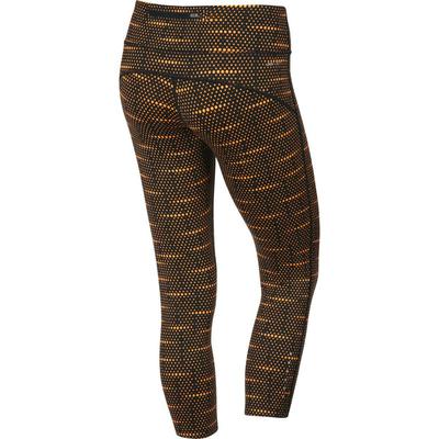 Nike Womens Dri-FIT Epic Run Tights - Black/Bright Citrus/Reflective Silver - main image