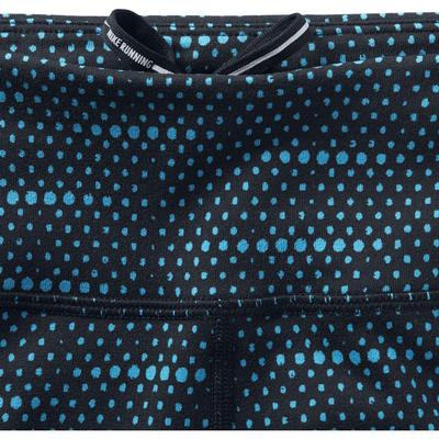 Nike Womens Dri-FIT Epic Run Tights - Black/Blue Lagoon/Reflective Silver - main image