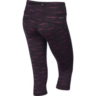 Nike Womens Dri-FIT Epic Run Printed Capri - Black/Pink - main image