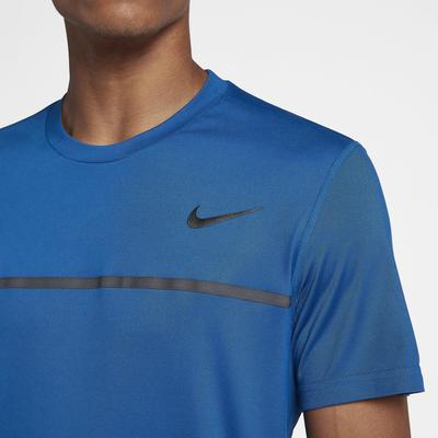 Nike Mens Challenger Crew Neck Tennis Shirt - Blue Jay - main image