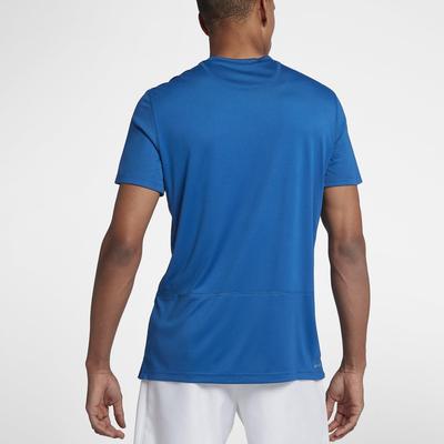Nike Mens Challenger Crew Neck Tennis Shirt - Blue Jay - main image