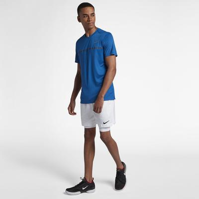 Nike Mens Challenger Crew Neck Tennis Shirt - Blue Jay - main image