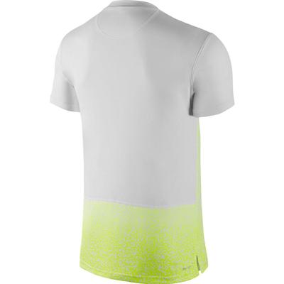 Nike Mens Challenger Printed Crew - White/Volt - main image