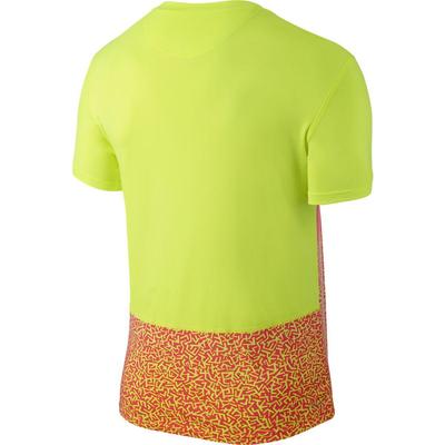 Nike Mens Challenger Printed Crew - Volt/Pink Power - main image