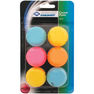 Schildkrot Colour Popps Table Tennis Balls (Pack of 6)