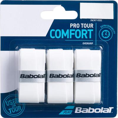 Babolat Pro Tour Overgrips (Pack of 3) - White - main image