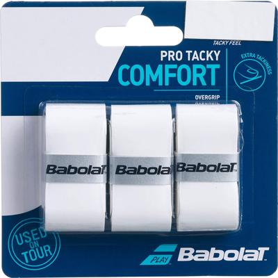 Babolat Pro Tacky Overgrips (Pack of 3) - White - main image