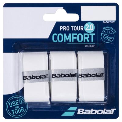 Babolat Pro Tour 2.0 Overgrips (Pack of 3) - White - main image