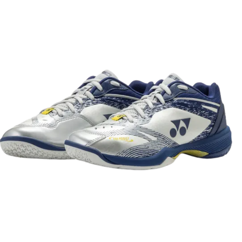 Yonex Unisex Power Cushion 65X4 VA Badminton Shoes - Silver/Navy - main image
