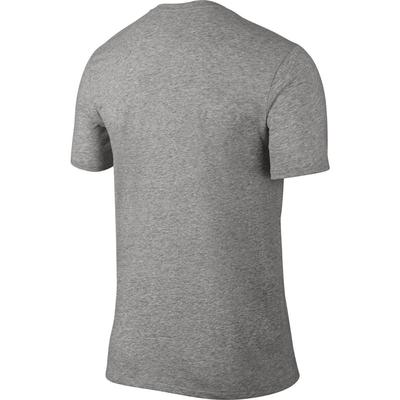 Nike Mens Swoosh Running T-Shirt - Dark Grey Heather/Green - main image