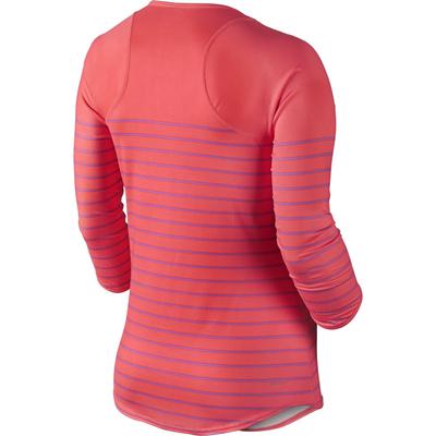 Nike Womens Printed Baseline 3/4 Sleeve Top - Hot Lava - main image