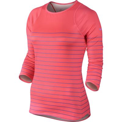 Nike Womens Printed Baseline 3/4 Sleeve Top - Hot Lava - main image