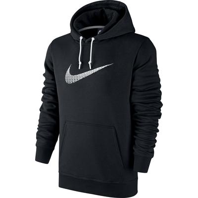 Nike Mens Club Swoosh+ Fleece Hoodie - Black - Tennisnuts.com