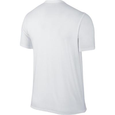 Nike Mens Run Dri-Blend Swoosh Running T-Shirt - White/Black - main image