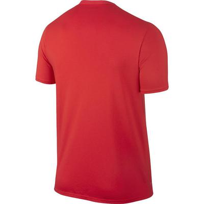 Nike Mens Run Dri-Blend Swoosh Running T-Shirt - Daring Red/White - main image