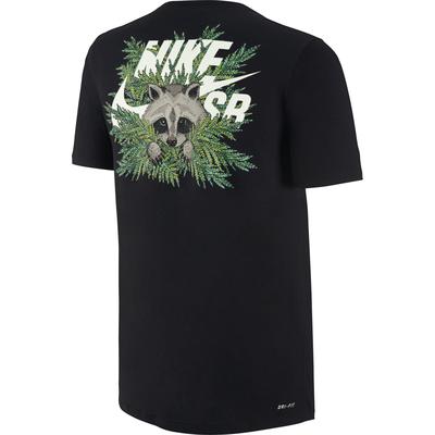 Nike Mens SB Dri-FIT Raccoon Fern T-Shirt - Black/Sail - main image