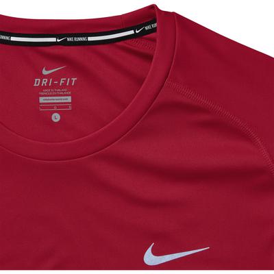 Nike Mens Dri-FIT Miler Top - Red - Tennisnuts.com