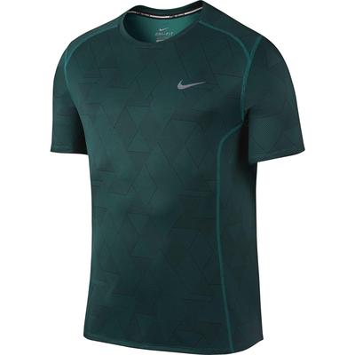 Nike Mens Dri-FIT Miler Optical Run Shirt - Radiant Emerald - main image