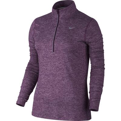 Nike Womens Element 1/2 Zip L.S. Running Shirt - Mulberry/Heather - main image