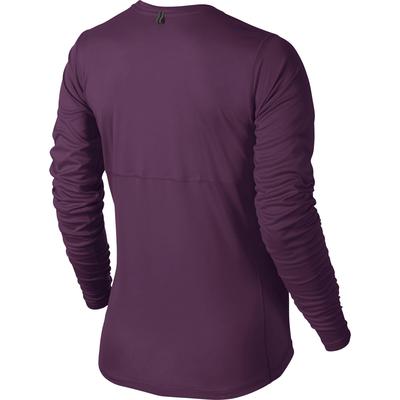 Nike Womens Miler Long Sleeve Running Top - Mulberry - main image