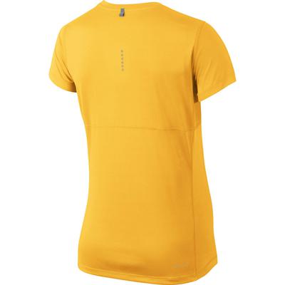 Nike Womens Miler Short Sleeve Top - Yellow - main image