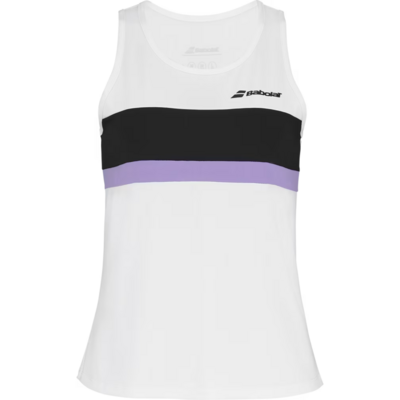 Babolat Womens Play Tank Top - White/Black - main image