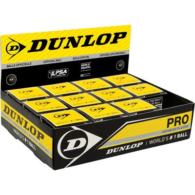 Dunlop Pro (Double Yellow Dot) Squash Balls - 1 Dozen - main image