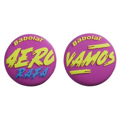 Babolat Rafa Vamos Vibration Dampeners (Pack of 2) - Pink/Yellow - main image