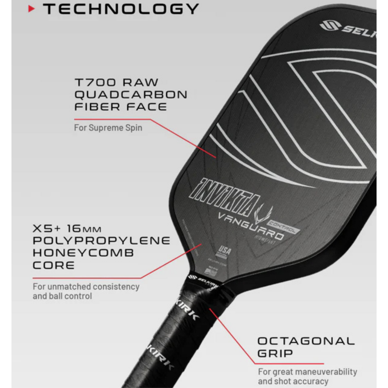 Selkirk Vanguard Control (Epic) Pickleball Paddle - Carbon - main image