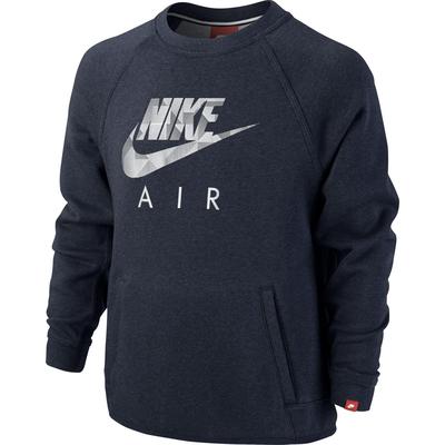Nike Air Boys Brushed Fleece Flash Crew Sweatshirt - Navy - main image