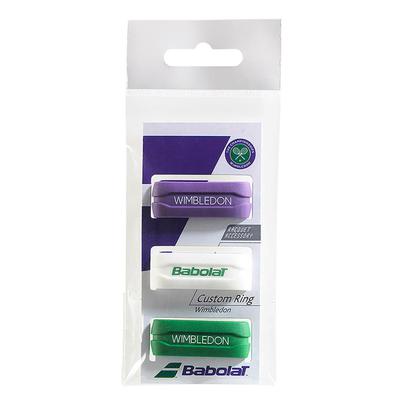 Babolat Custom Ring Wimbledon - Pack of 3 (Purple/White/Green) - main image