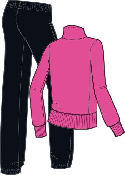Nike Girls Graphic Block Tracksuit - Pink Pow/Black - main image