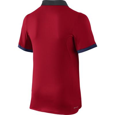 Nike Boys Advantage Solid Polo - University Red/Anthracite - main image