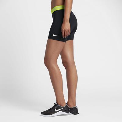 Nike Womens Pro Training Shorts - Black/Volt - main image